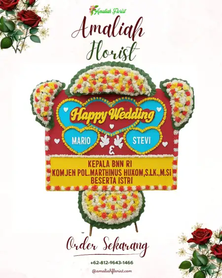 Papan Bunga Pernikahan lumbung